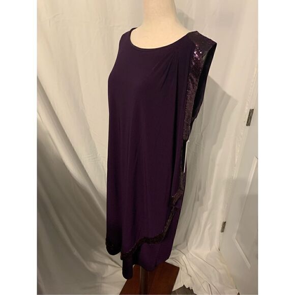 Purple dress size 16 with sequence Scarlette - Picture 1 of 6